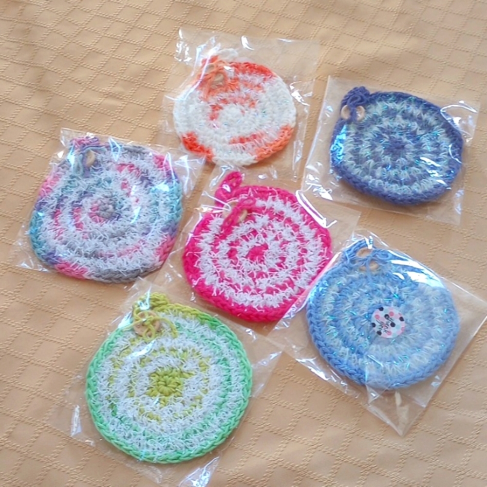 Colorful Cotton & Acrylic Crochet Scrubbies